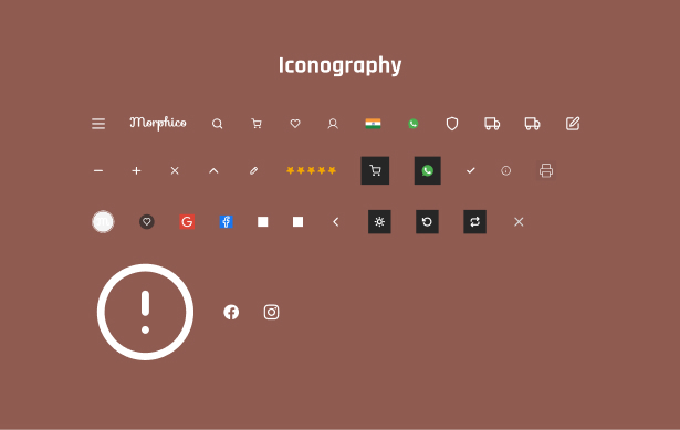 Morphico iconography - minimal modern icons for navigation