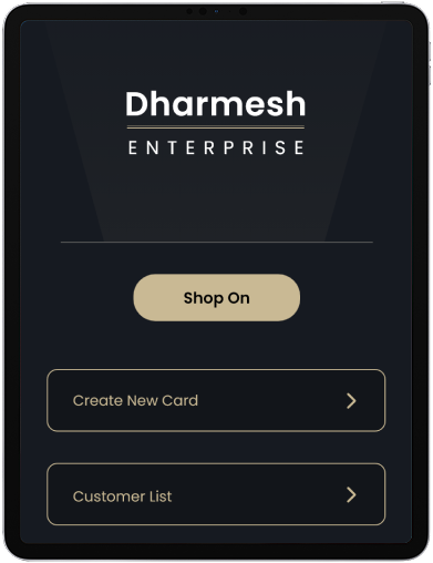 Dharmesh Enterprise - inventory and billing management app UI/UX design mockup