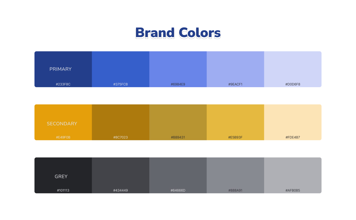Arogya Bharat brand colour palette - deep blues and vibrant oranges for trust and vitality
