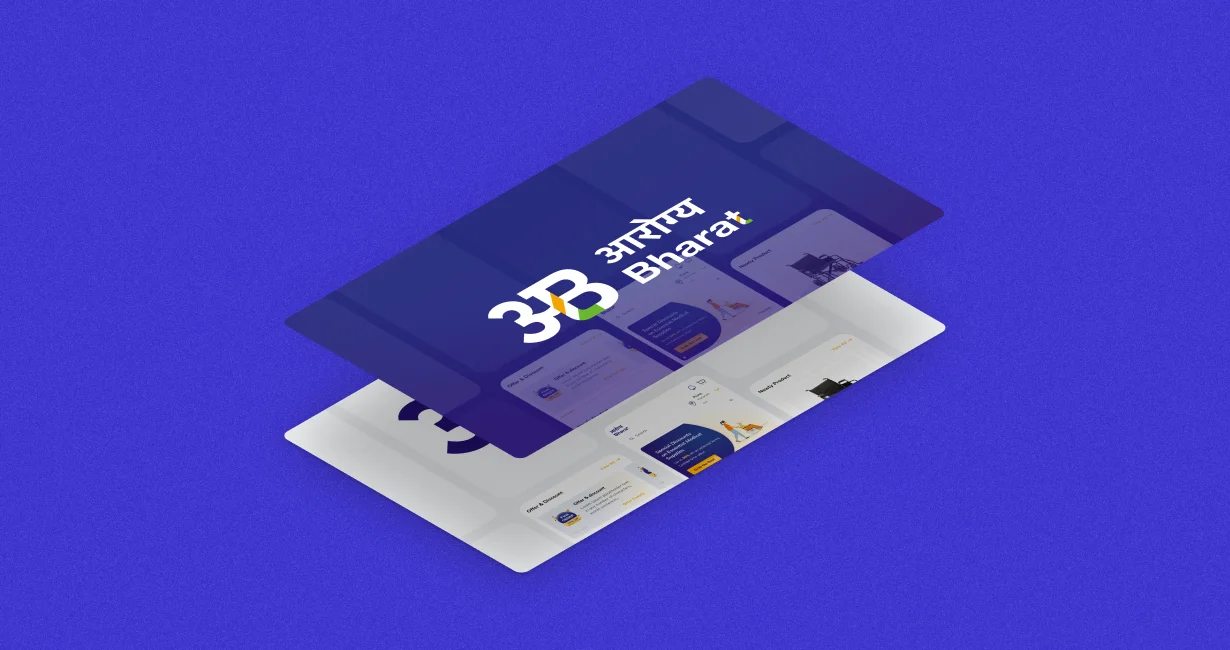 Arogya Bharat web UI - homepage design